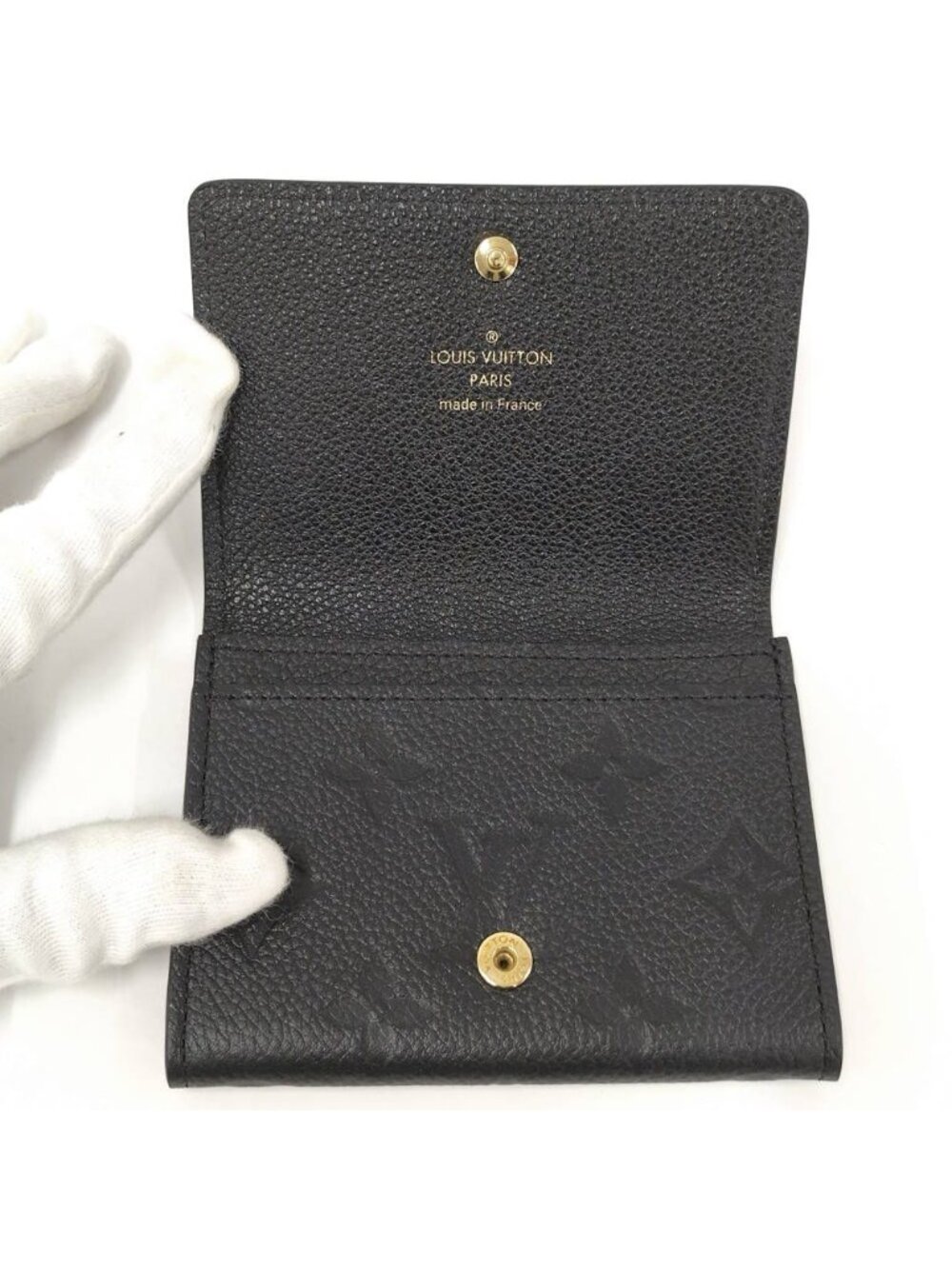 Louis Vuitton Envelope Calto Visit Card Case Monogram Empreinte Noir - Picture 2 of 9